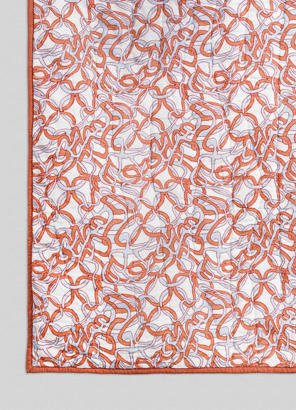 luxury quilt viya orange and blue