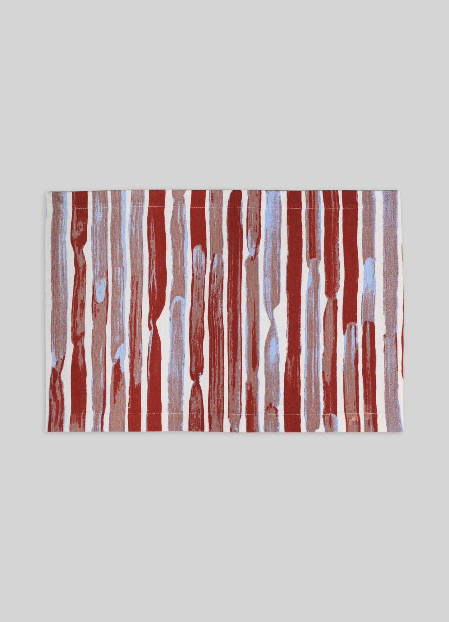 Sets de table à rayures rouges Blossom - Lot de 4