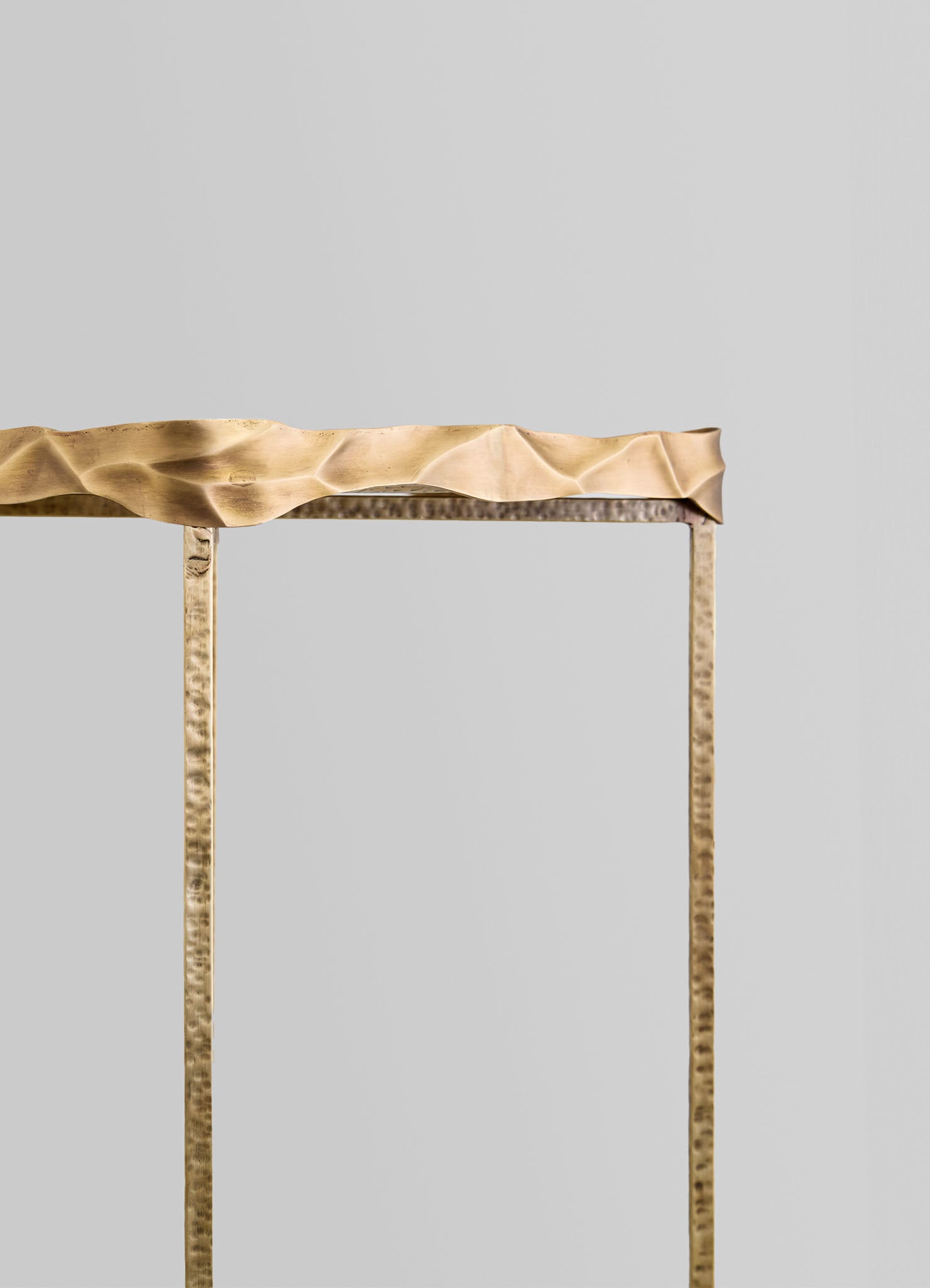 designer brass tray table