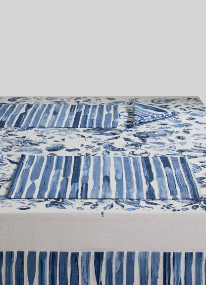 Orchard Blue Stripe Placemats - Set of 4