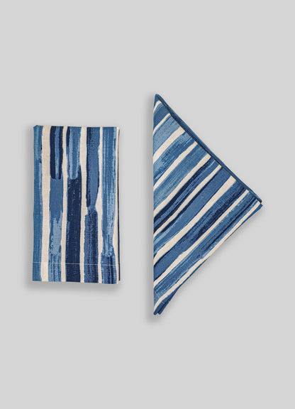 Orchard Blue Stripe Napkins - Set of 4