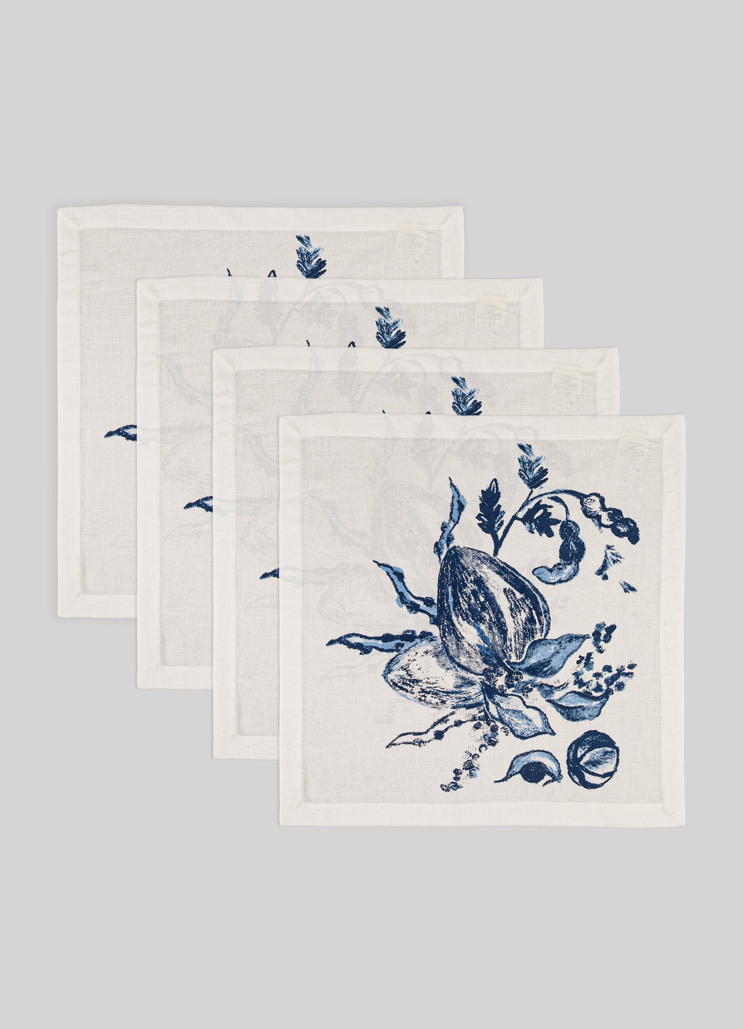 Serviettes Bleues Coconut - Lot De 4