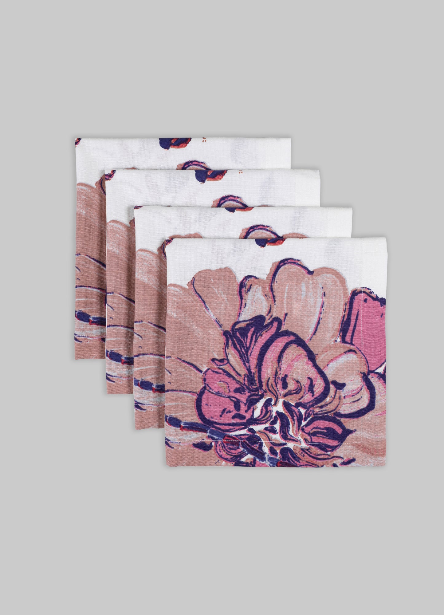 Tovaglioli Rosa Fioritura - Set da 4
