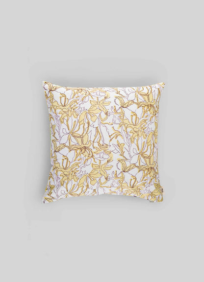 Housse De Coussin Vert Et Jaune Spring Bouquet 45 X 45 Cm