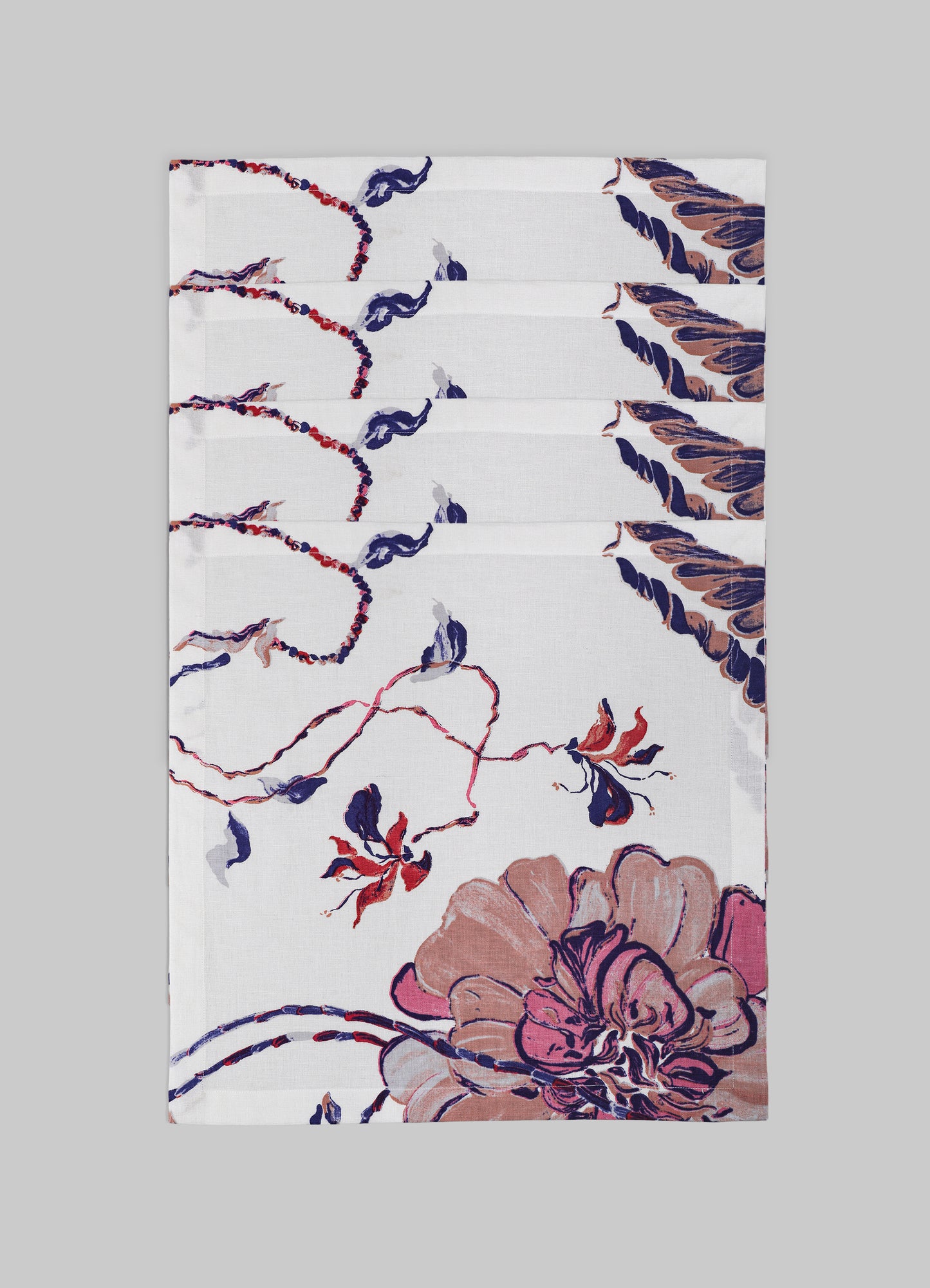 Tovaglioli Rosa Fioritura - Set da 4