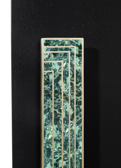 stone inlay brass door handles