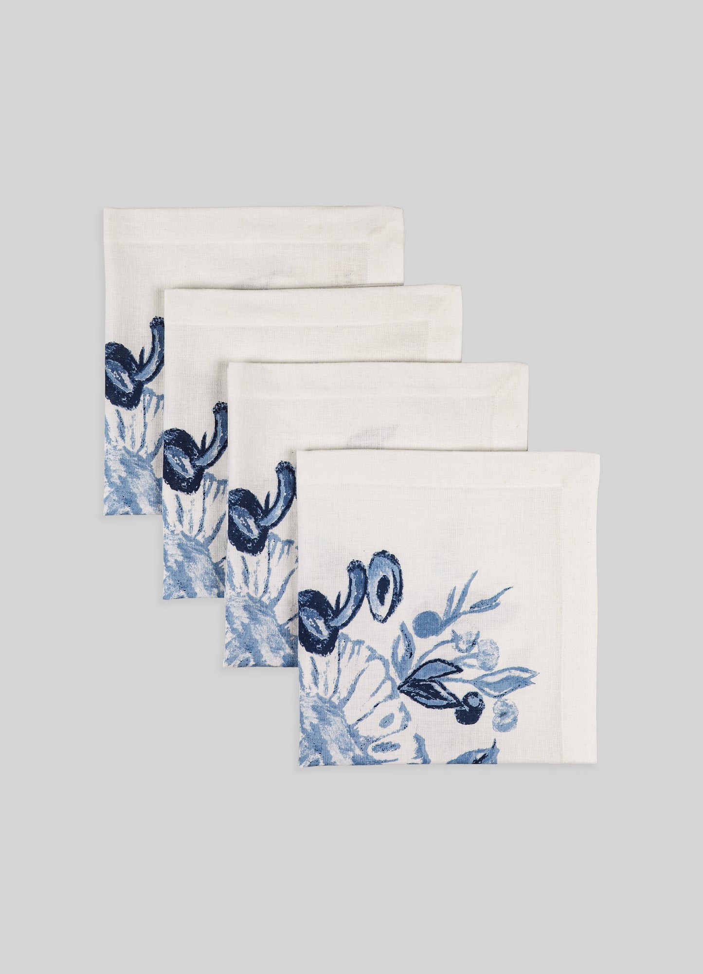 Set da 4 tovaglioli blu Jackfruit