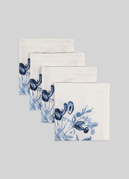 Set da 4 tovaglioli blu Jackfruit
