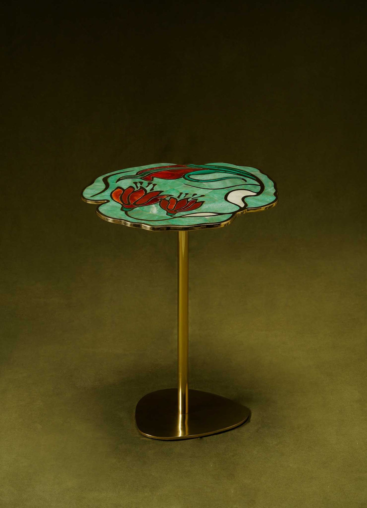 Grande table d'appoint lumineuse Gulmohar