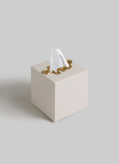 Caja de pañuelos de azafrán grande