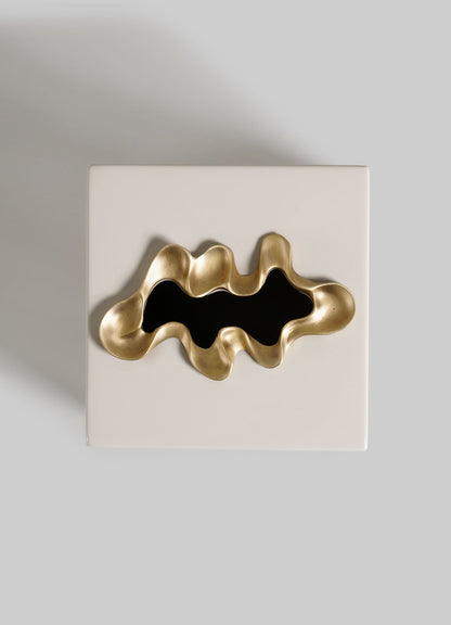 Caja de pañuelos de azafrán grande