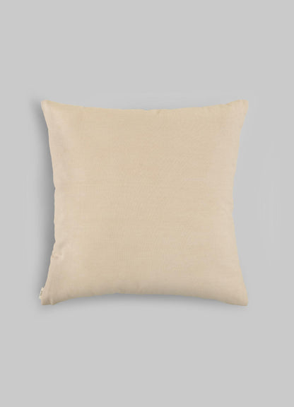 The Viya Tutti Frutti Sea Green Cushion Cover (24"x24") is showcased against a plain gray background, echoing the elegance of hand-embroidered cushions and timeless table linens.