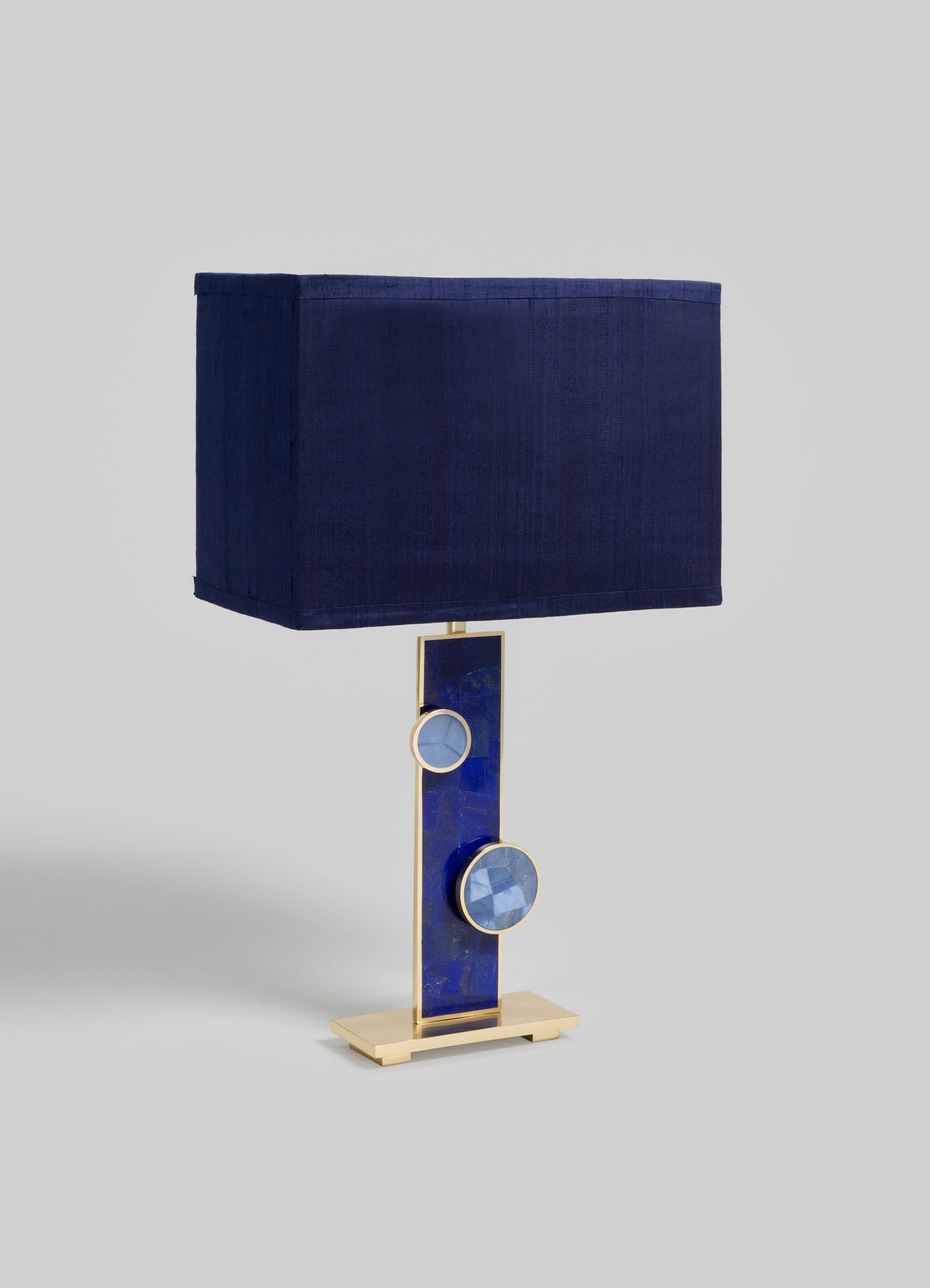 Marble Brass Inlay Table Lamp