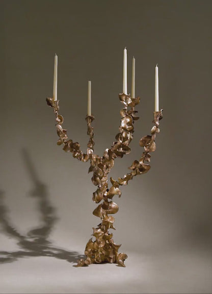 Candelabro alto allo zafferano