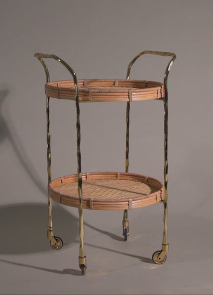 Carrello in Ottone e Canna Assam